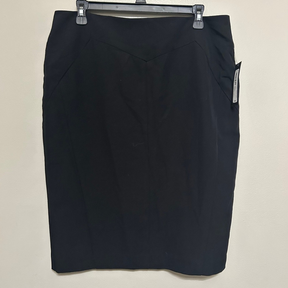 Worthington Pencil Skirt 14T Black Professional High Waist Yoke Office Classic